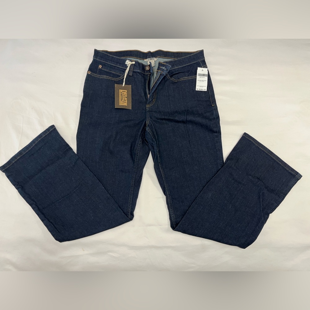 Duluth Trading Co woman’s DF Daily Boot Cut Blue Jeans size 10 x 31 - New